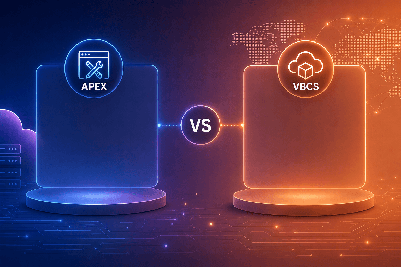 Comparison of Oracle APEX and Visual Builder Cloud Service for application development