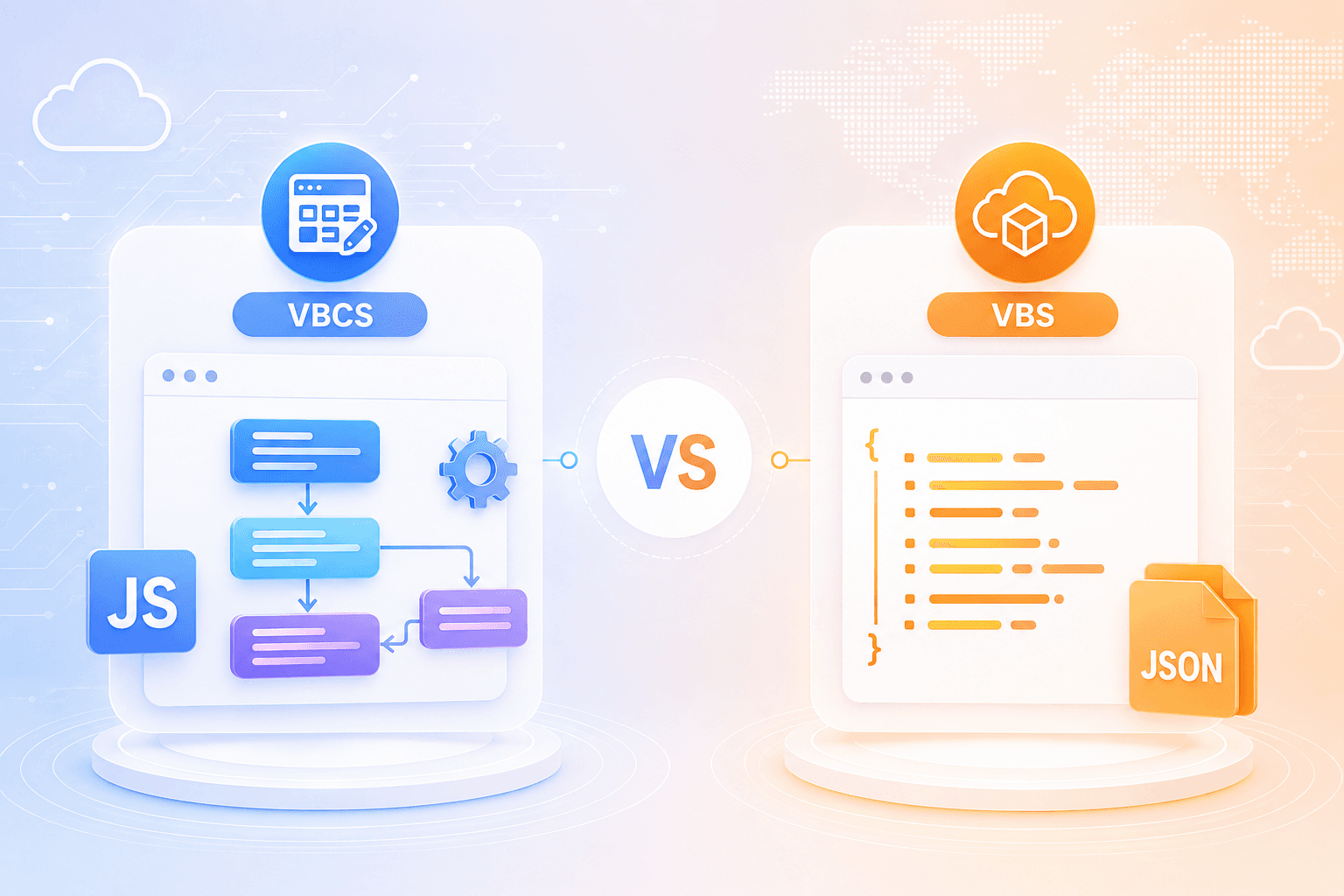 Comparison of Oracle VBCS and Visual Builder Studio development environments
