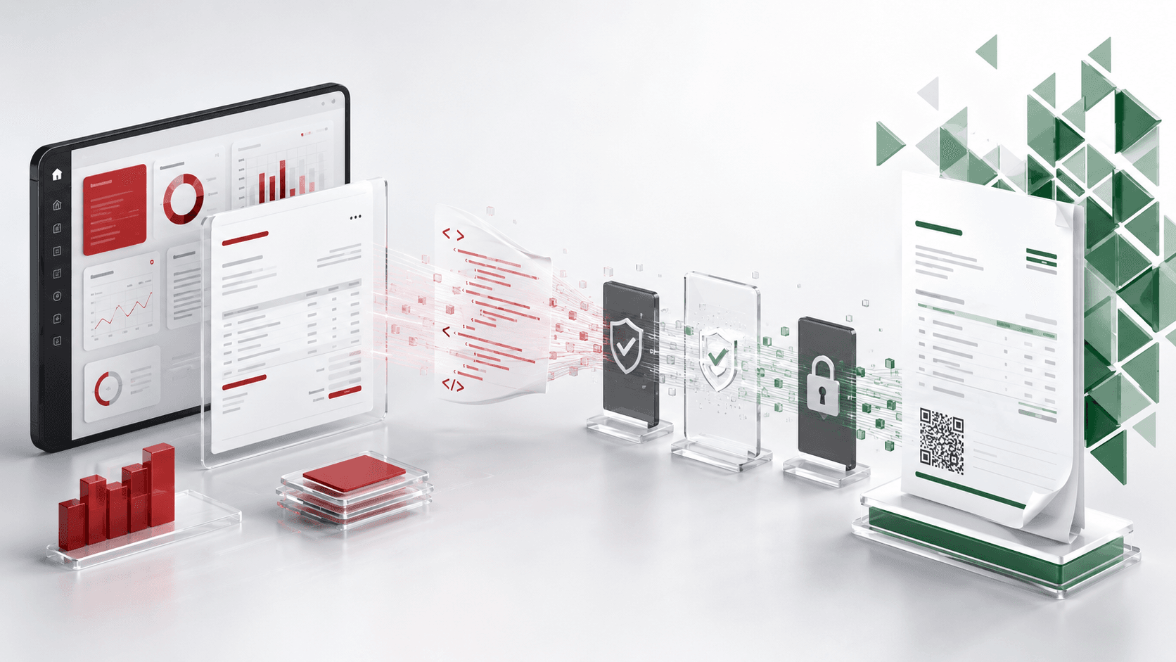 Secure ZATCA e-invoicing architecture with Oracle Fusion data, XML validation, security and QR code