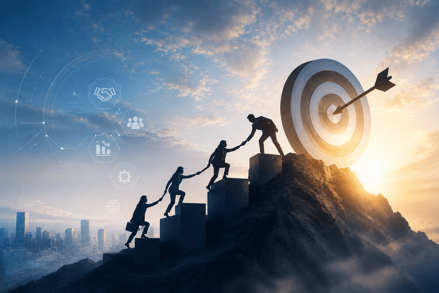 A team collaborating to achieve Innovage Cloud's mission