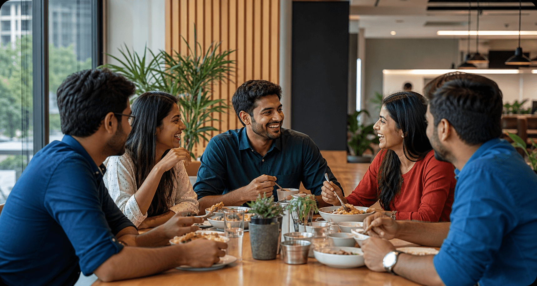 Innovage colleagues connecting over a team lunch